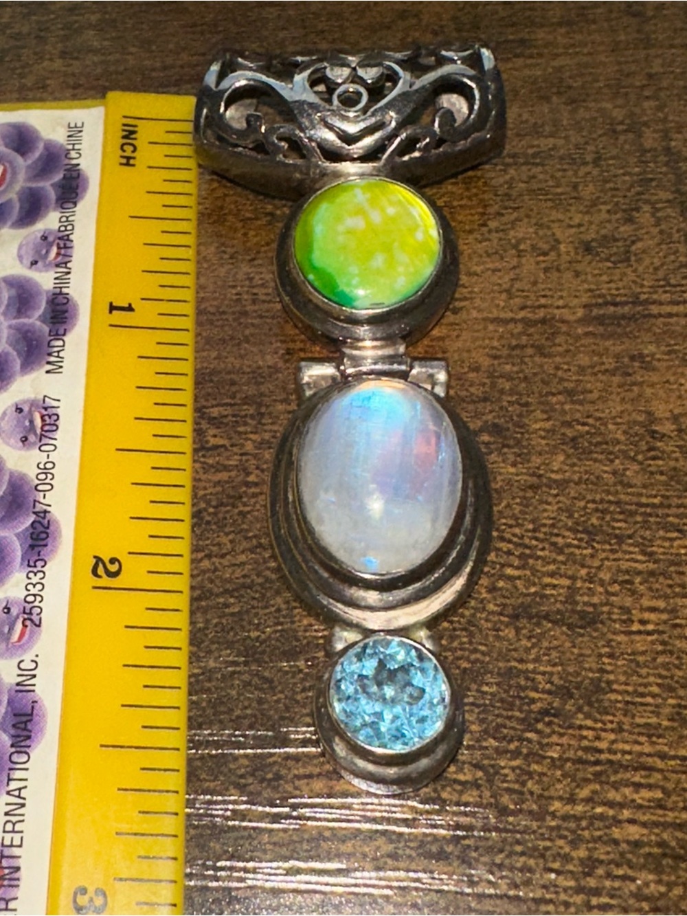 Sterling Silver Multigemstone Pendant